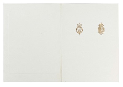 Lot 73 - King Charles  III, as The Prince of Wales & Diana, Princess of Wales, Royal Christmas card 1983
