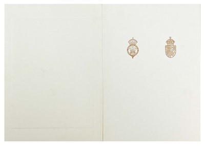 Lot 71 - King Charles  III, as The Prince of Wales & Diana, Princess of Wales, Royal Christmas card 1985