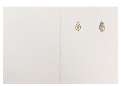 Lot 64 - Charles  III, as The Prince of Wales & Diana, Princess of Wales, Royal Christmas card 1992