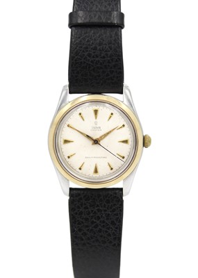 Lot 147 - TUDOR - An Oyster Shock-Resisting gentleman's bi-metal manual wind wristwatch.