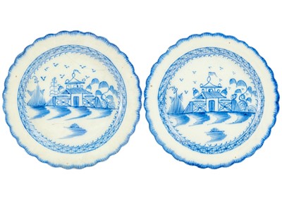 Lot 1129 - A pair of pearlware pottery dishes.