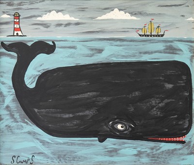 Lot 68 - Stephen CAMPS aka Scamps (Cornish Naïve School, 1957)