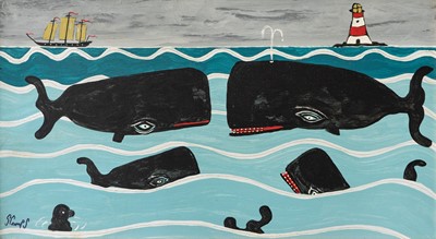 Lot 234 - Stephen CAMPS aka Scamps (Cornish Naïve School, 1957)