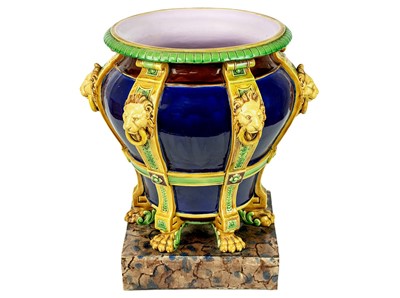 Lot 344 - A Minton Majolica jardiniere.