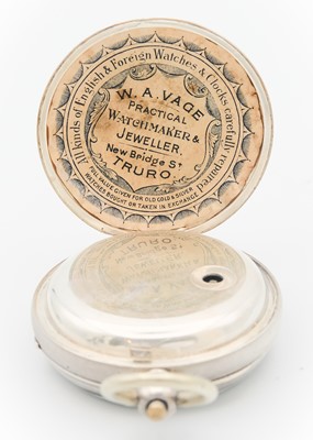 Lot 16 - A silver cased key wind lever pocket watch.