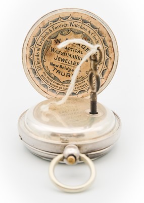 Lot 16 - A silver cased key wind lever pocket watch.