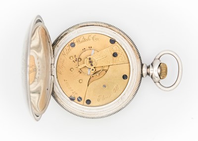 Lot 24 - ELGIN - A large silver cased crown wind lever pocket watch.