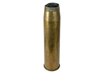 Lot 248 - A 4.5 inch large brass naval shell case.