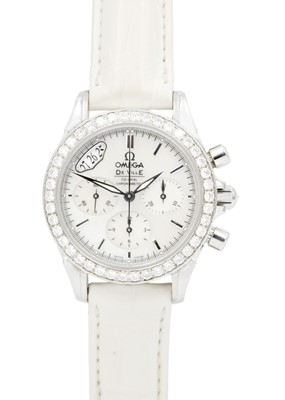 Lot 125 - OMEGA - A De Ville Co-Axial chronometer stainless steel diamond-set unisex automatic wristwatch.