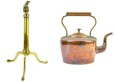 Lot 53 - An early 19th century brass telescope stand.
