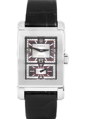 Lot 115 - ROLEX - A Cellini Prince 18ct white gold gentleman's manual wind wristwatch, ref. 5443/9.