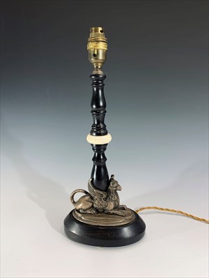 Lot 18 - An early 20th century ebonised wood and ivory...