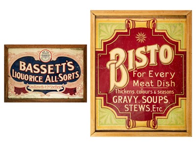 Lot 36 - Two vintage printed card advertisements.