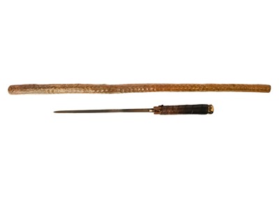 Lot 255 - A late 19th century sword stick.