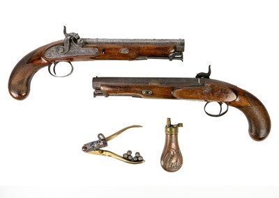Lot 244 - A pair of percussion pistols by Blanch, London.