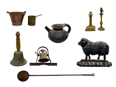 Lot 2 - A cast iron doorstop in the form of a ram.