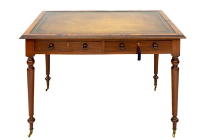 Lot 1652 - A mahogany writing desk.