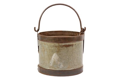 Lot 56 - A galvanised and metal well bucket.