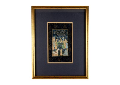 Lot 1347 - A well painted Indian miniature.