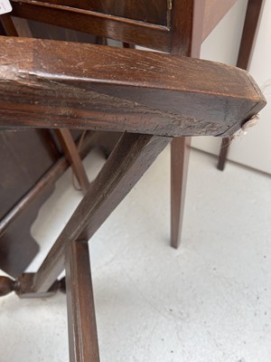 Lot 1019 - A 19th century French oak reclining armchair.