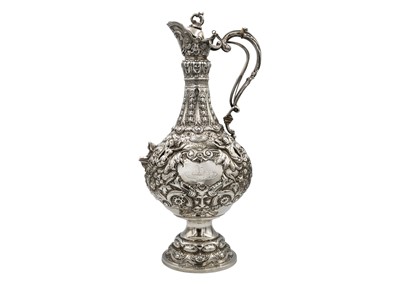 Lot 165 - An impressive Edwardian silver 'Armada ewer' by Elkington & Co.
