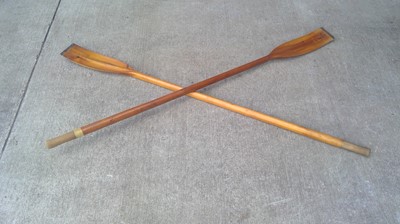 Lot 247 - A pair of wooden oars. The Oars are 200cm long,...
