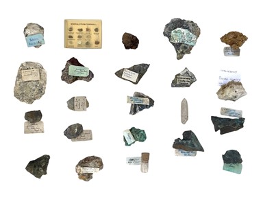 Lot 207 - A collection of 21 mostly named Cornish mineral specimens.