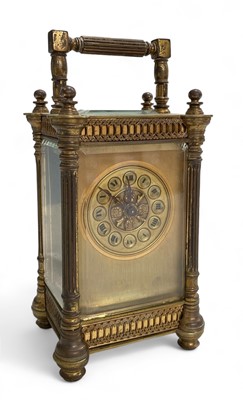 Lot 1650 - A French carriage timepiece
