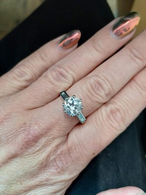 Lot 20 - A good 2.41ct estimated diamond solitaire platinum ring with Birmingham Assay report.