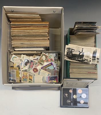 Lot 803 - Postcards, Cigarette Cards & Trade Cards:...