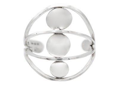 Lot 270 - A 999 fine silver 'Triple Bubble' bangle by James Suddaby.