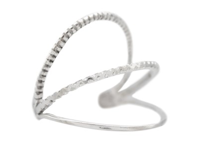 Lot 310 - A 999 fine silver 'Tri' bangle by James Suddaby.