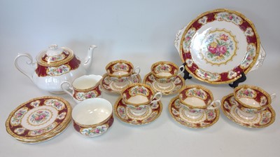 Lot 39 - A part Royal Albert tea set, 'Lady Hamilton'...