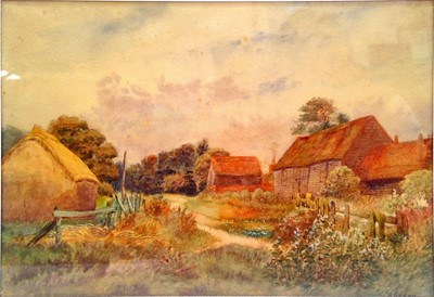 Lot 206 - A countryside scene, watercolour on paper,...