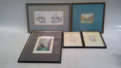 Lot 215 - Various continental watercolours by different...