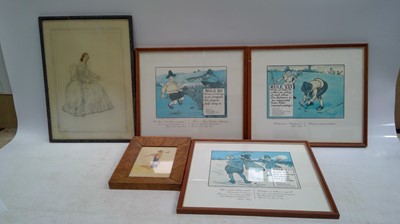 Lot 218 - An antique pencil sketch signed J.M. Wates,...