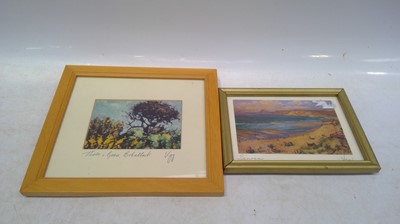 Lot 222 - Two Bobb Vigg prints, signed, the larger of...