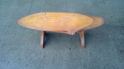 Lot 56 - A naive coffee table H:35cm W: 76cm D: 23cm