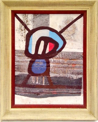 Lot 239 - Abstract acrylic, signed R. Novak? and...