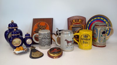 Lot 128 - Chokin, steins, plaques etc