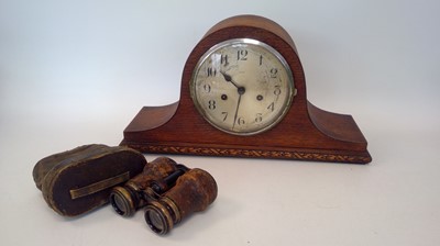 Lot 114 - A veneered Enfield Napoleon mantle clock with...