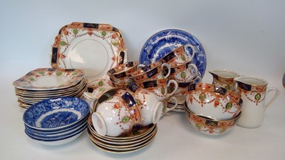 Lot 112 - A Burgess Bros part tea service, Liberty Blue...