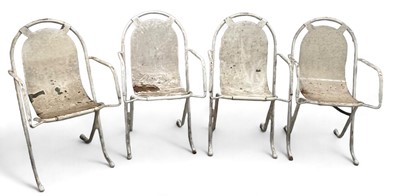 Lot 84 - A set of four 1950s pressed and tubular steel...