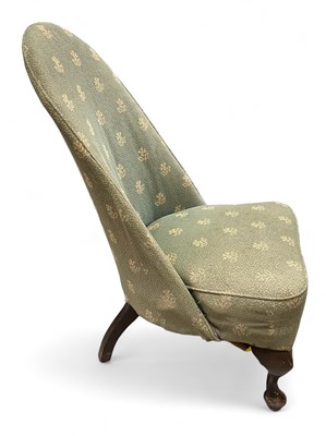 Lot 41 - An upholstered chair, a bedside cabinet
