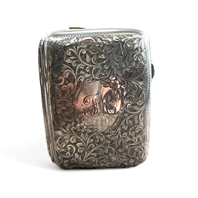 Lot 80 - A hallmarked for Birmingham silver cigarette...
