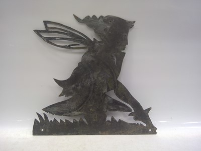 Lot 147 - A Pixie sat on a Toadstool Silhouette metal...