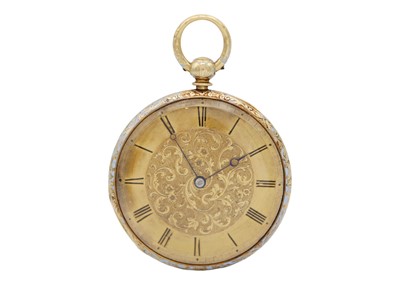 Lot 1116 - An attractive 18ct and enamel lady's fob pocket watch by Henry Capt, Geneve.