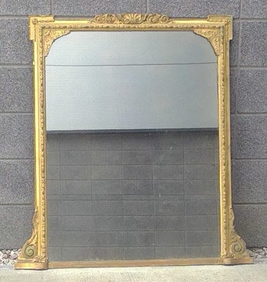 Lot 196 - A Victorian gilt over mantle 113 x 118cm High.