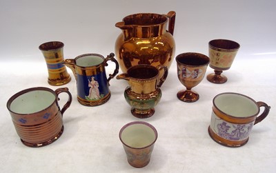Lot 246 - A Collection of Copper Lustre Ware.