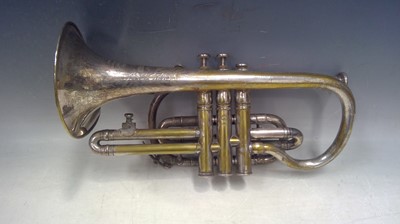 Lot 250 - A Vintage, Silvered Trumpet.